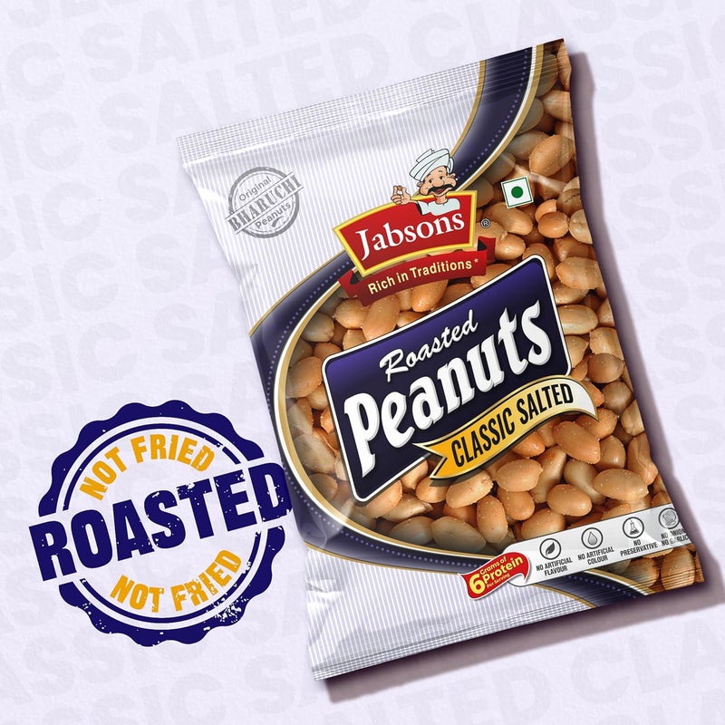 Jabsons Roasted Peanuts Classic Salted - 160gm (Pack of 6) - Image 5